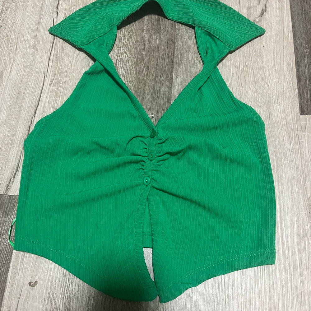 Signature8 Vibrant Green Collared Tank Top
